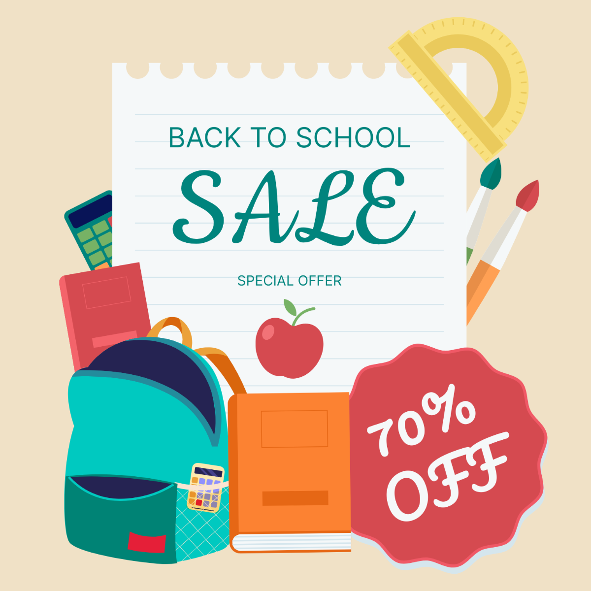 Back to School Sale Clipart