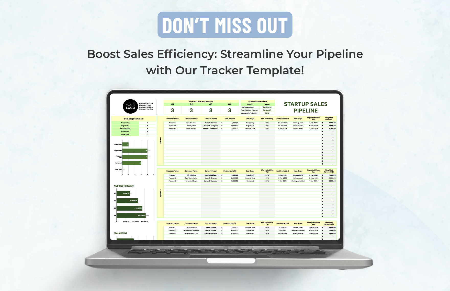 Startup Sales Pipeline Tracker Template