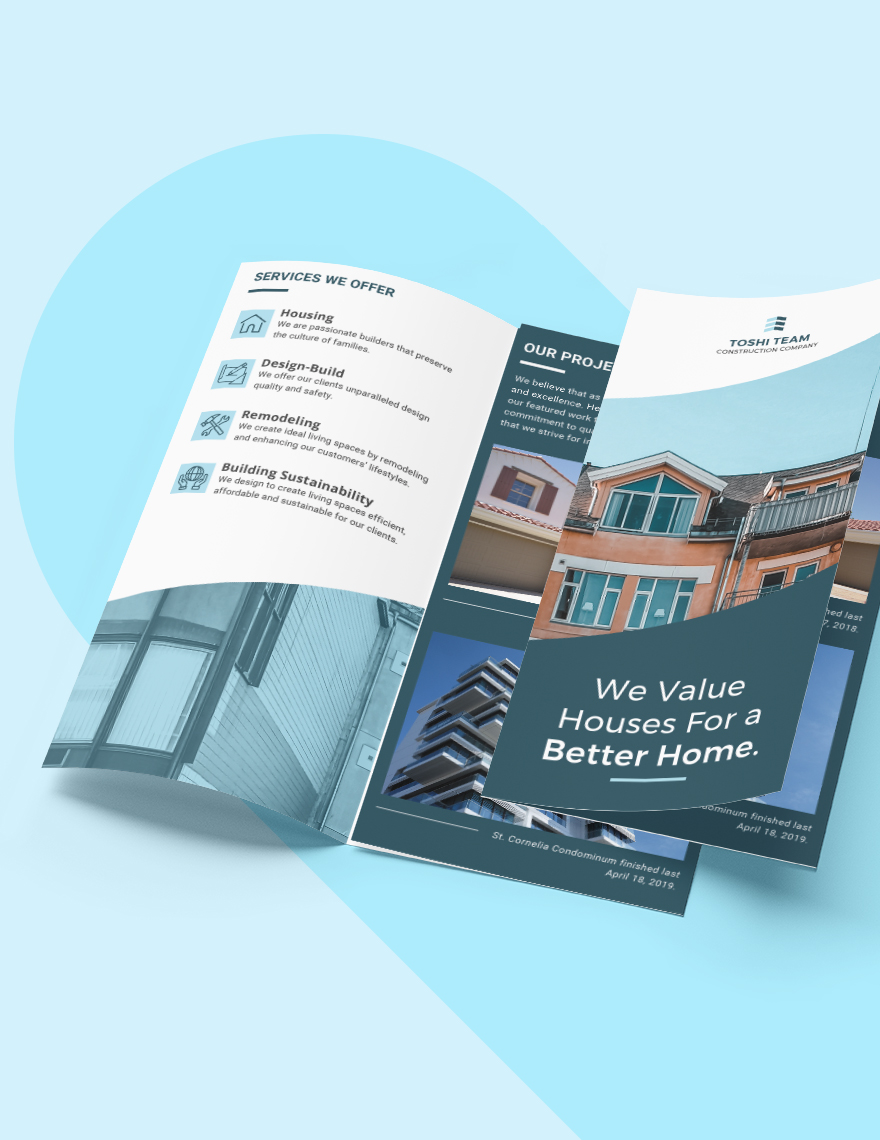 Industrial & Commercial Tri-Fold Brochure Template