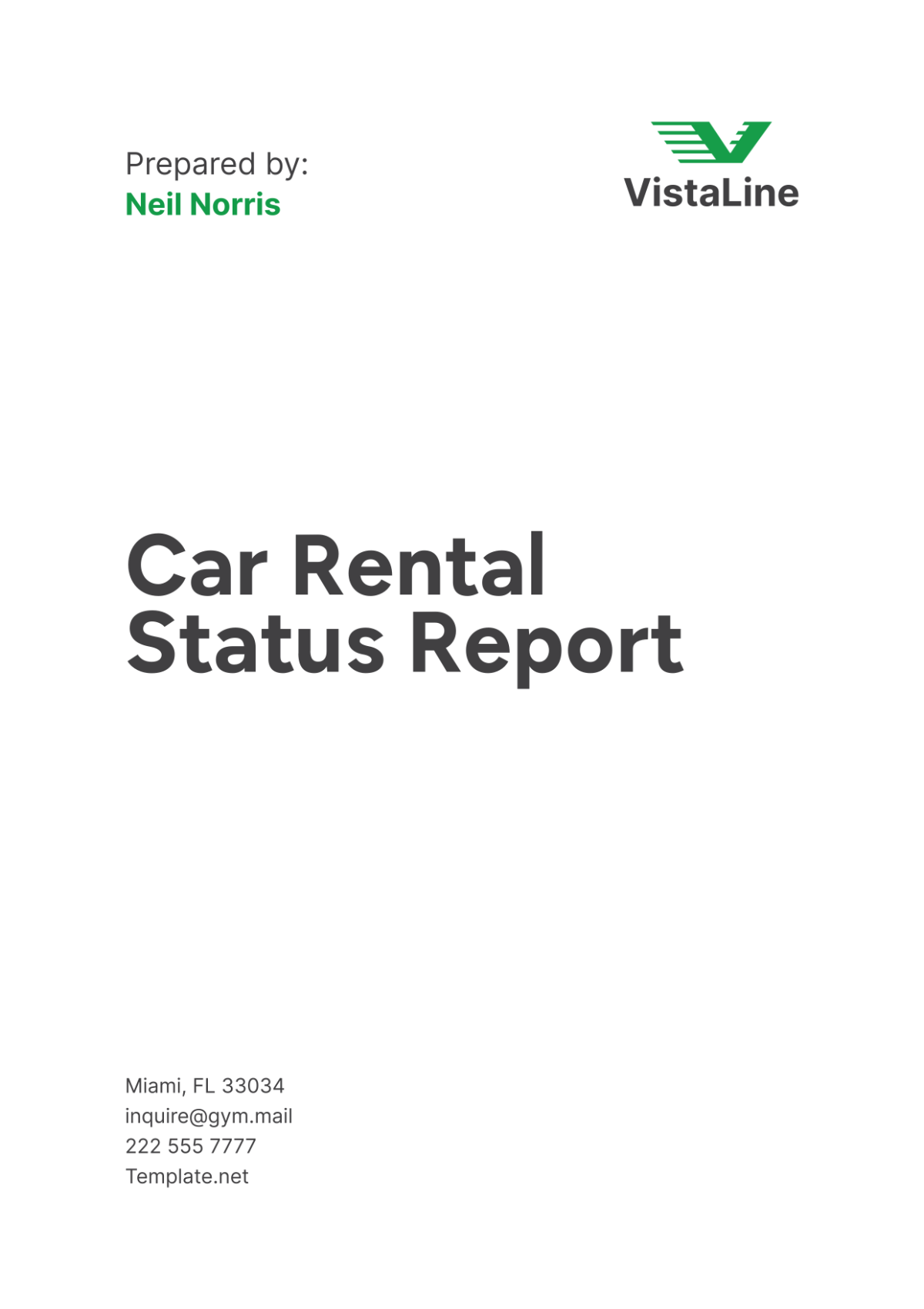 Car Rental Status Report Template - Edit Online & Download