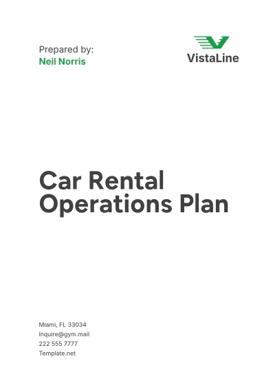 Free Car Rental Operations Plan Template to Edit Online