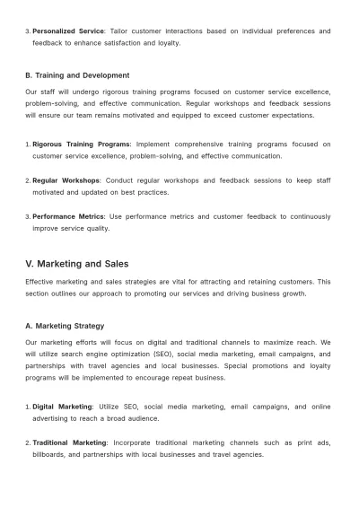 Free Car Rental Operations Plan Template to Edit Online