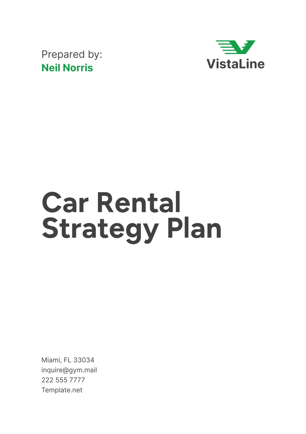 Car Rental Strategy Plan Template - Edit Online & Download