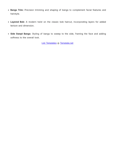 Free Barber Shop Price List Template to Edit Online