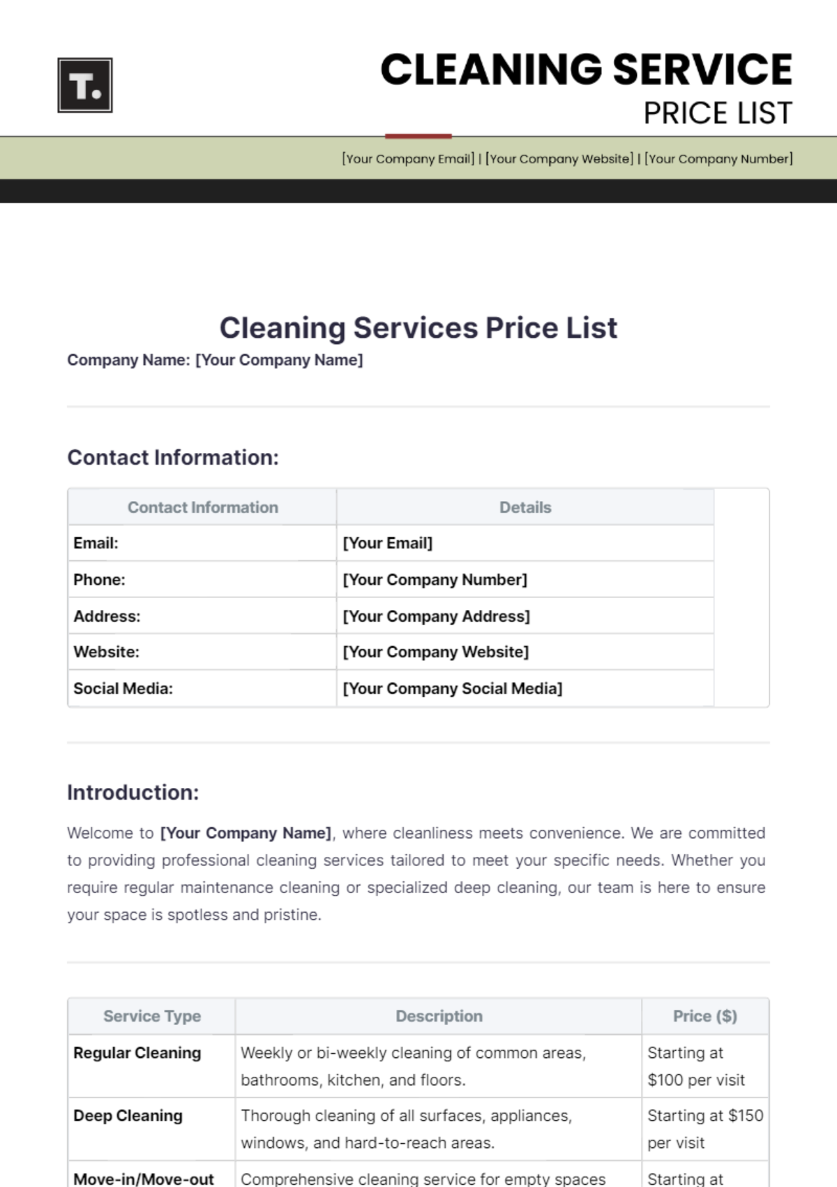 Free Spa Price List Template To Edit Online Free Spa Price List Template To Edit Online