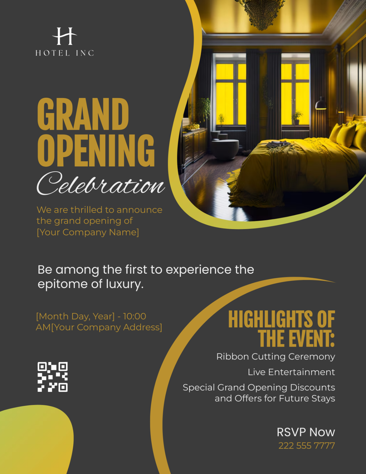 Hotel Grand Opening Flyer