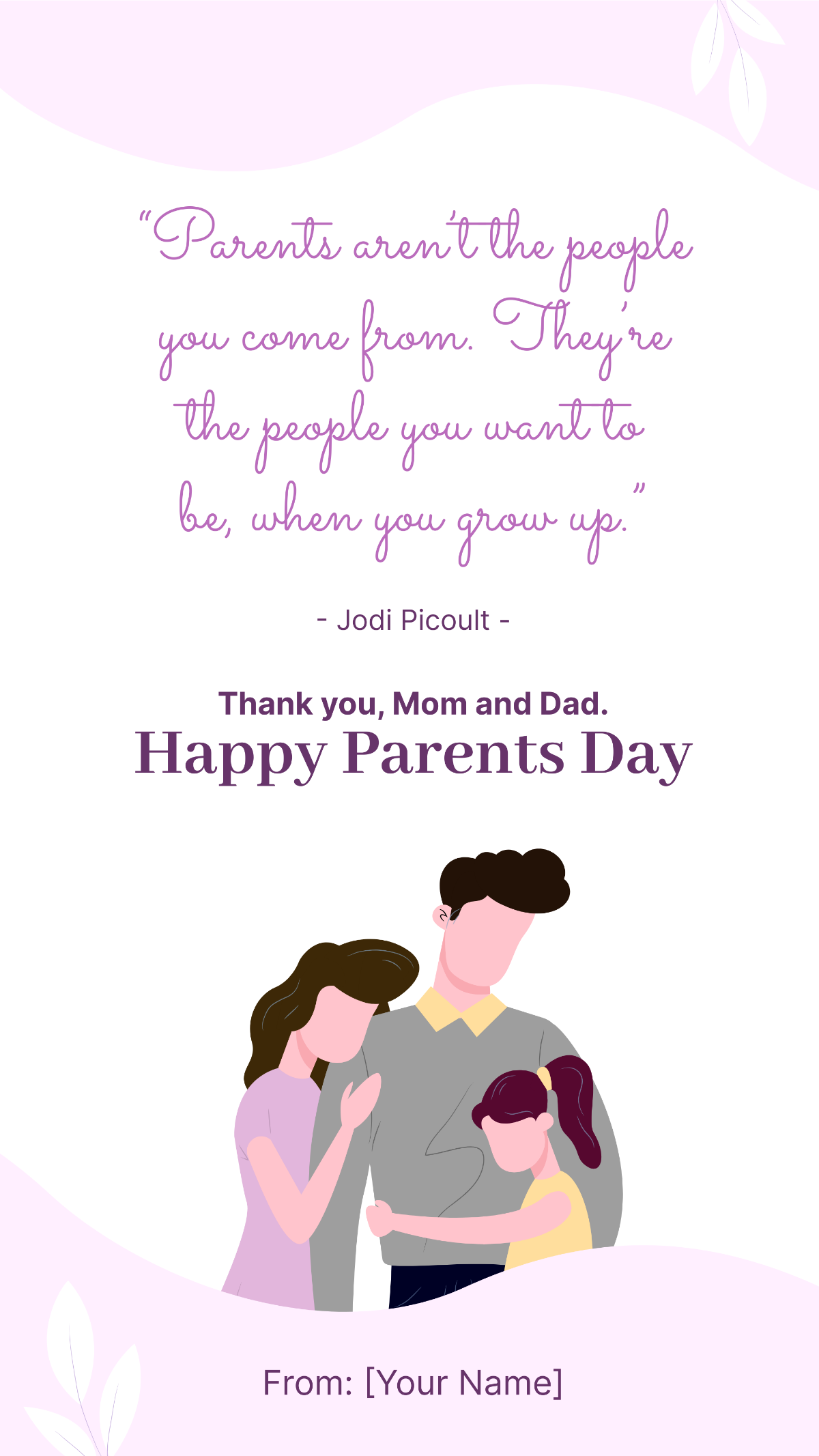 Parents Day Quotes from Daughter