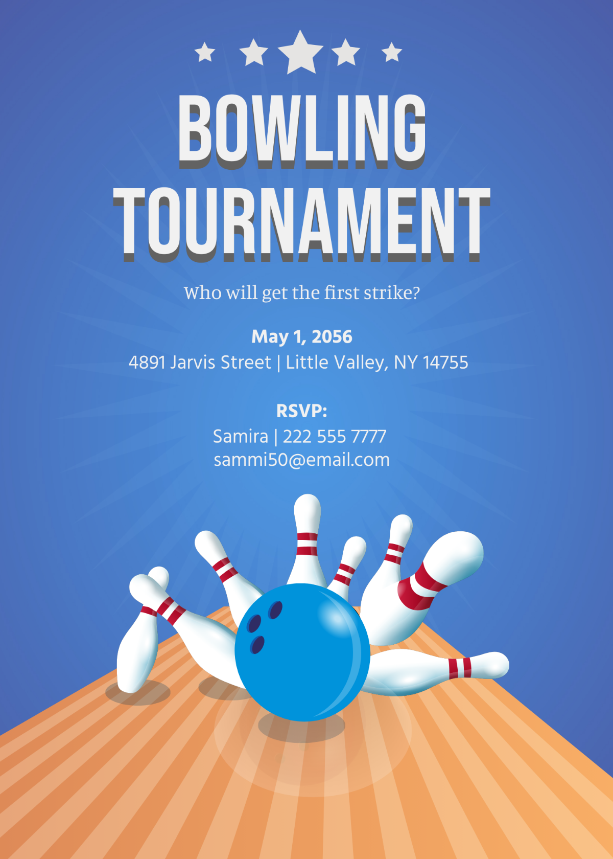 First Strike Bowling Invitation