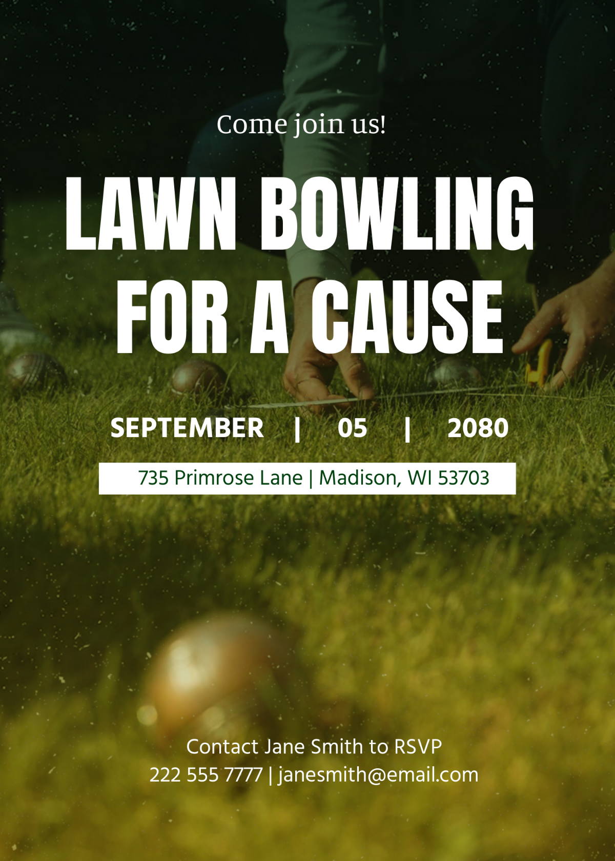 Lawn Bowling Invitation