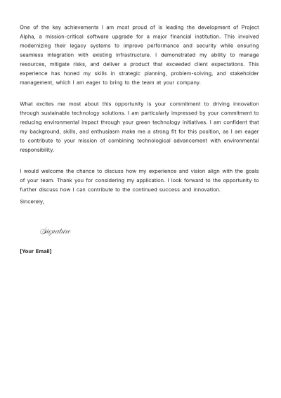 Free Software Engineer Manager Cover Letter to Edit Online