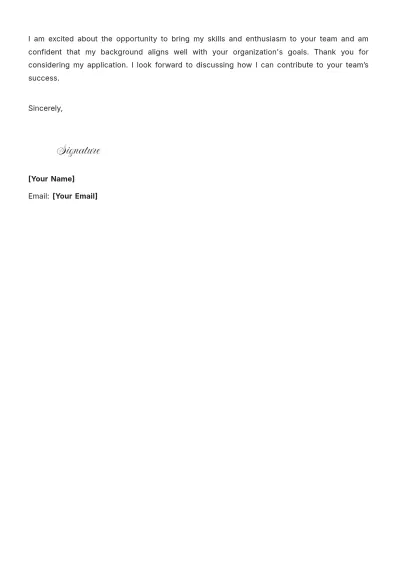 Free Database Software Engineer Cover Letter to Edit Online