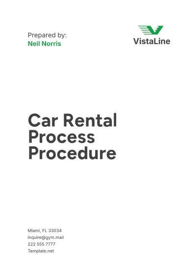 Free Car Rental Process Procedure Template to Edit Online