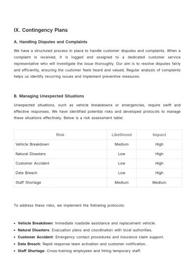 Free Car Rental Process Procedure Template to Edit Online