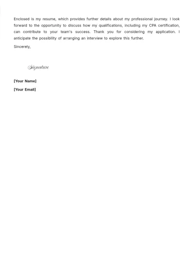 Free Financial Analysis Cover Letter to Edit Online