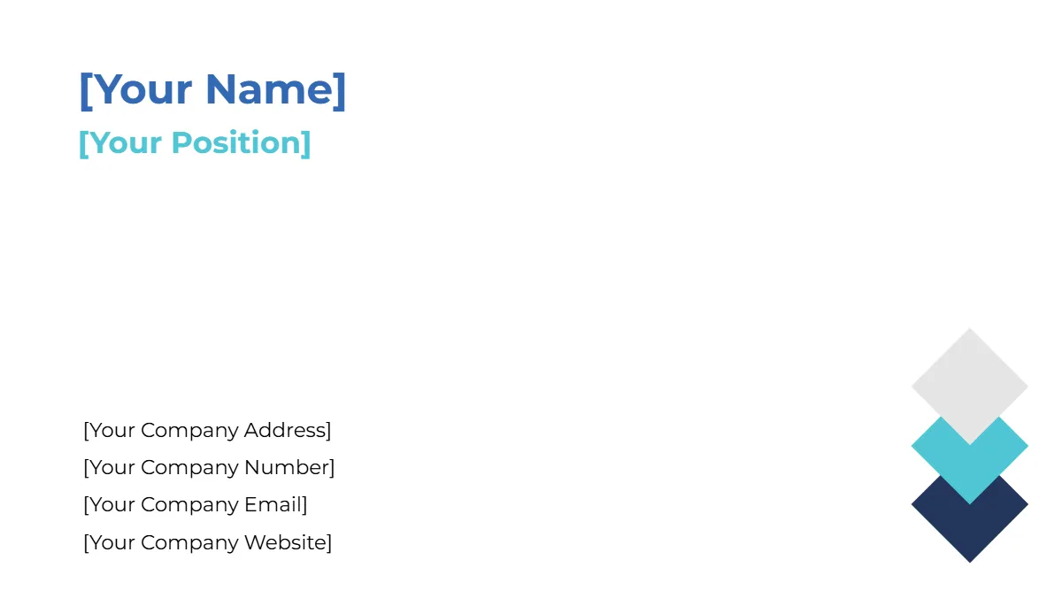 Free Professional Business Card Template to Edit Online