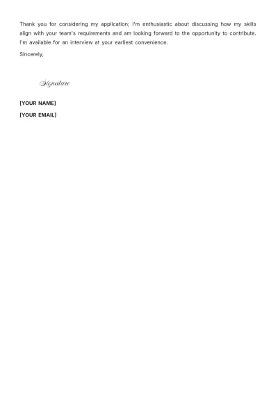 Free IT Support Technician Cover Letter to Edit Online