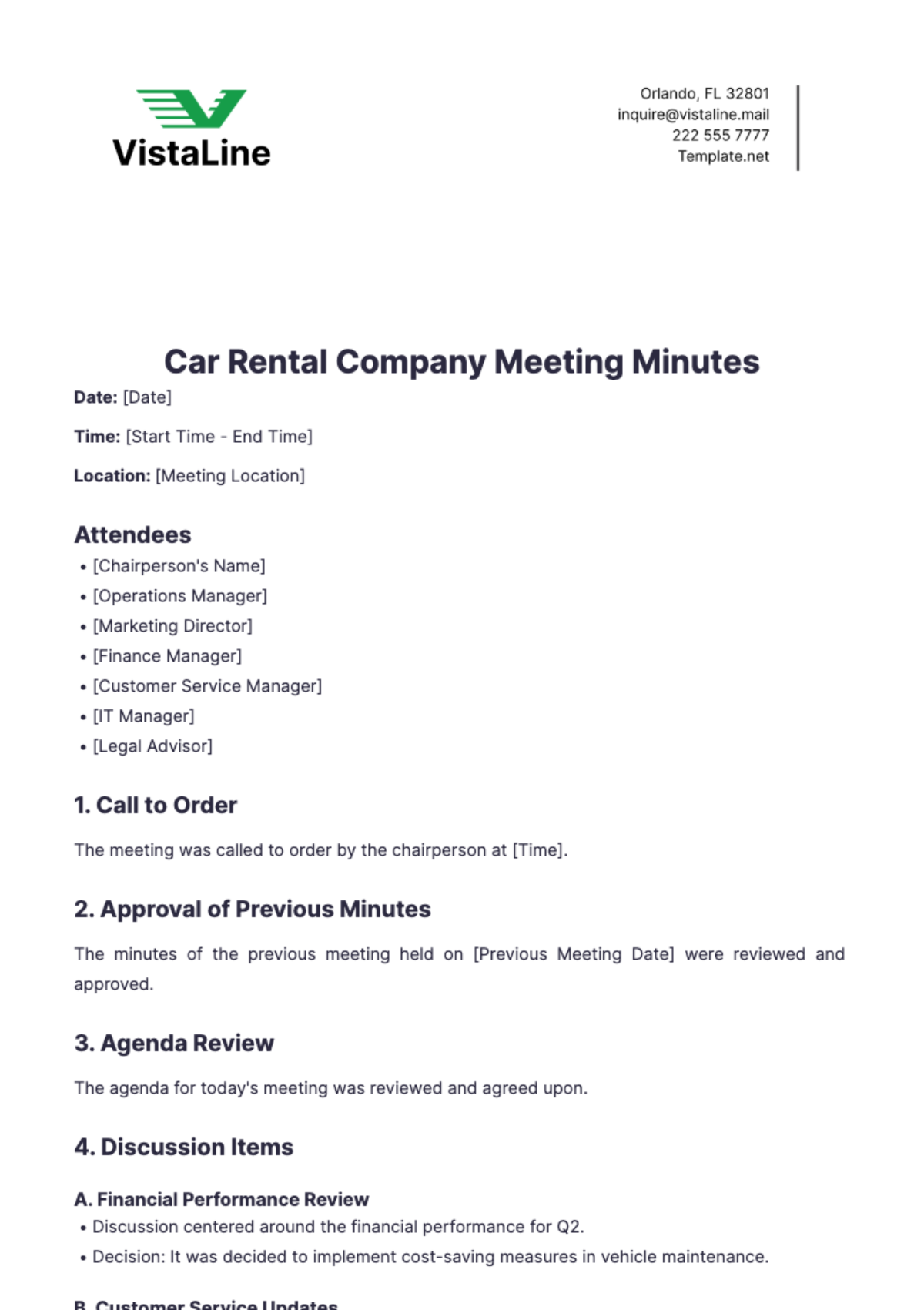 Car Rental Company Template - Edit Online & Download