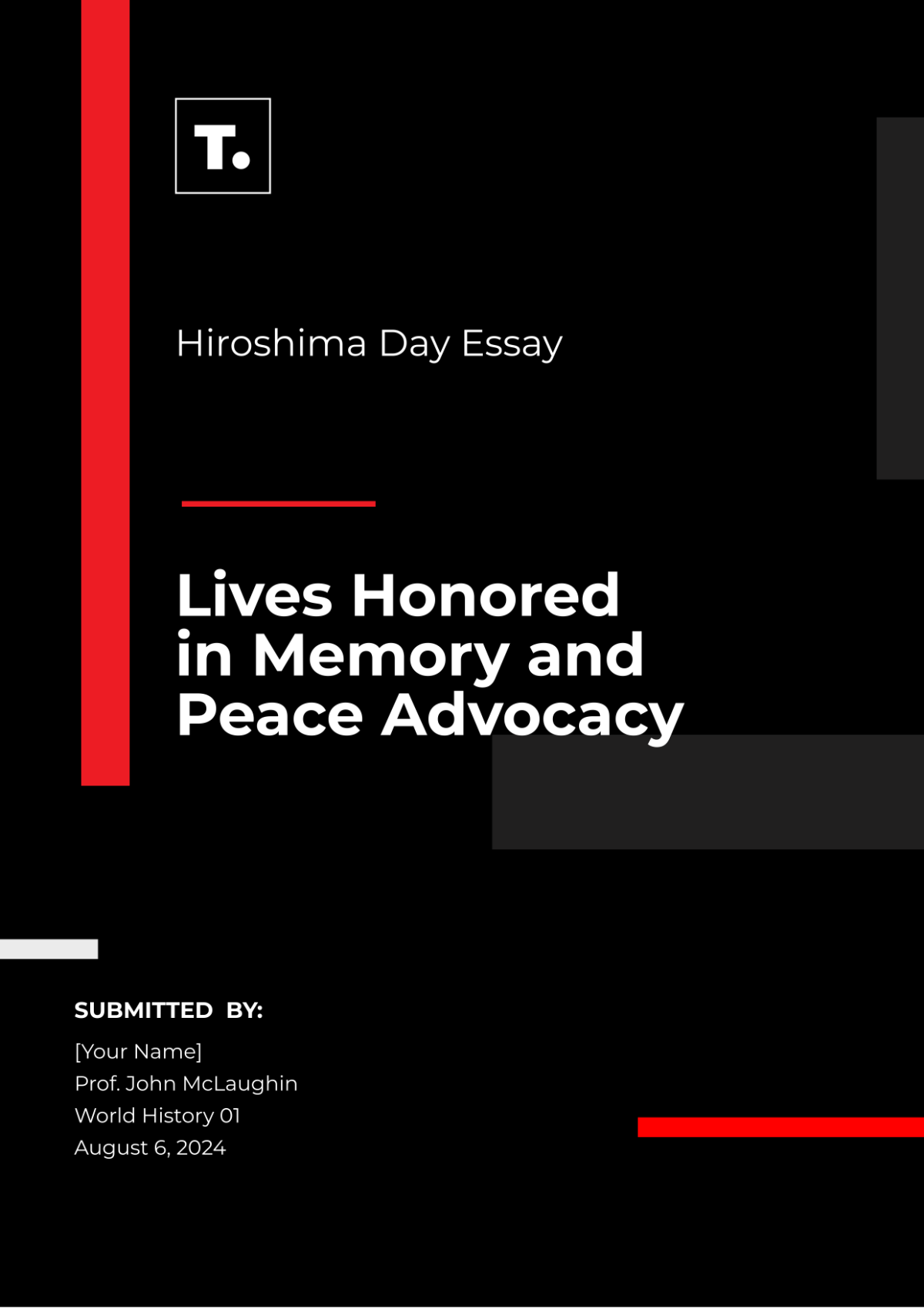 Hiroshima Day Essay Template - Edit Online & Download