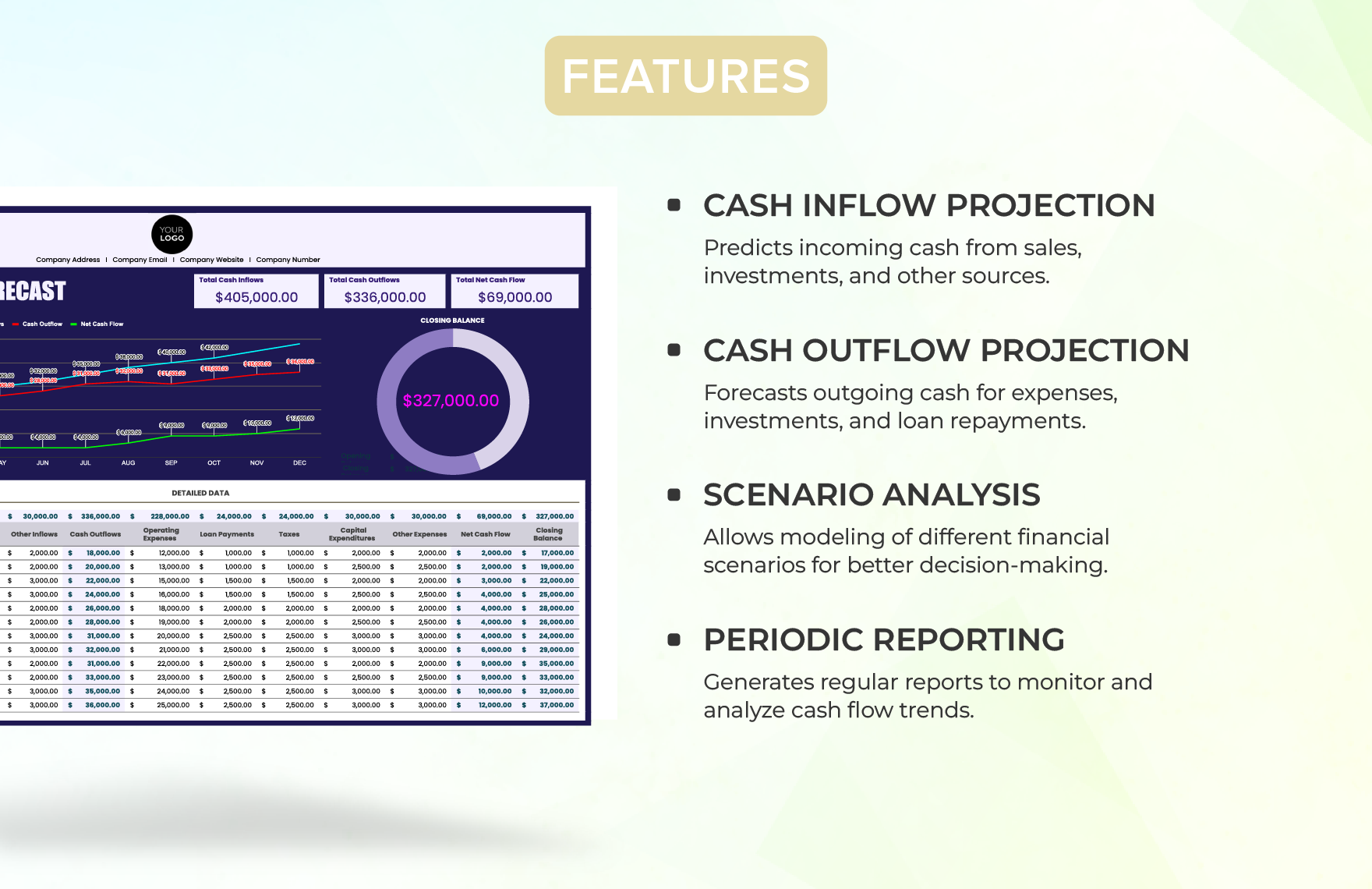 Startup Cash Flow Forecast Template