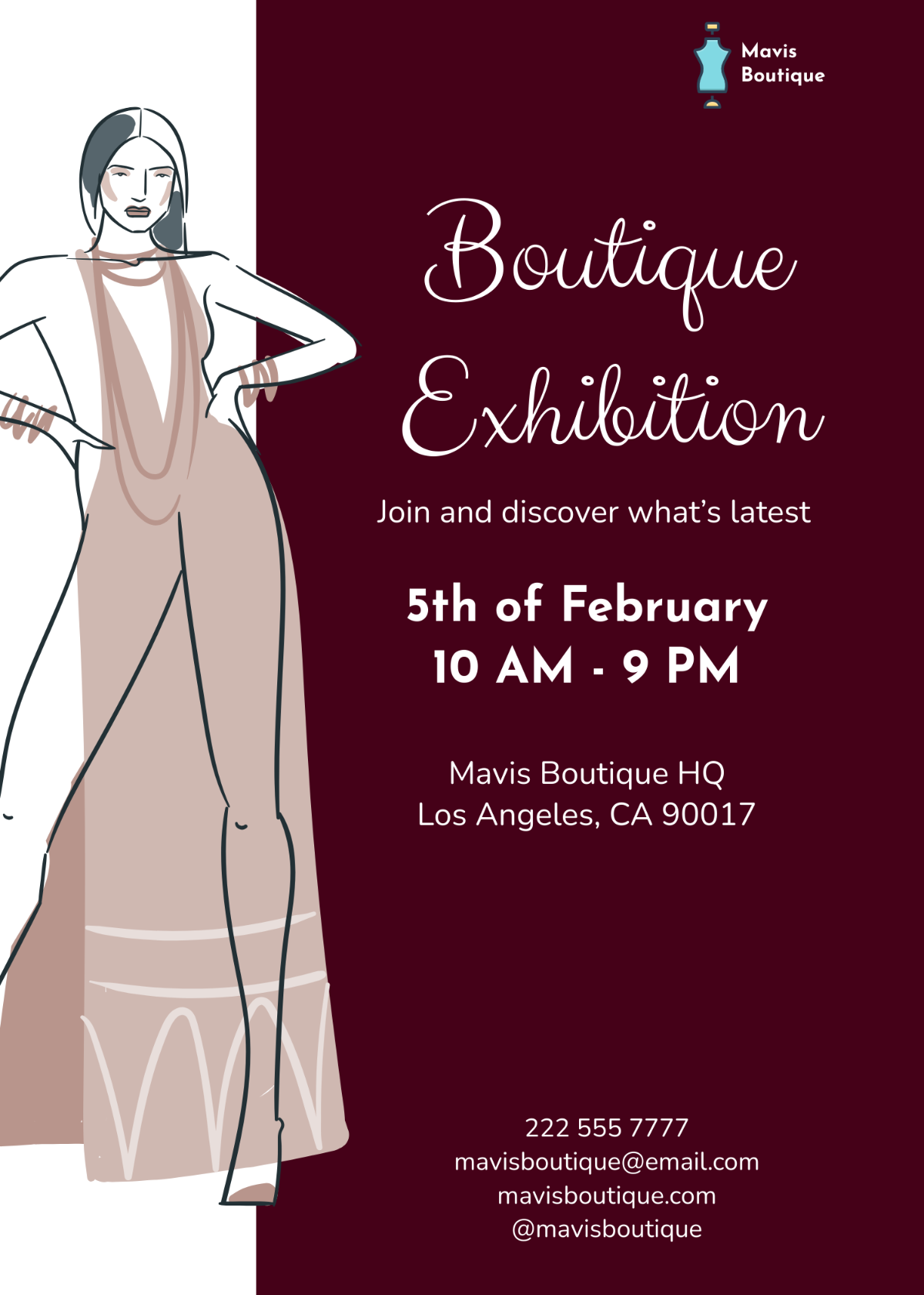 Boutique Exhibition Invitation
