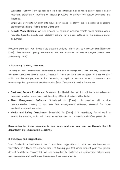 Free Car Rental HR Letter Template to Edit Online