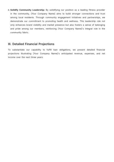 Free Gym Loan Proposal Template to Edit Online