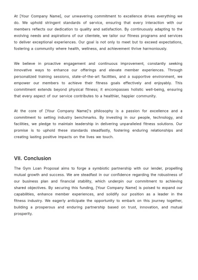 Free Gym Loan Proposal Template to Edit Online