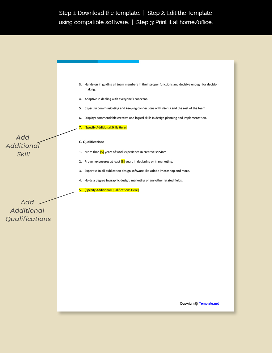 Free Free Creative Services Director Job Description Template Google 