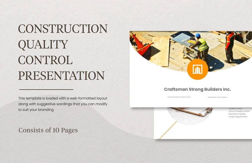 Construction Quality Control Presentation Template