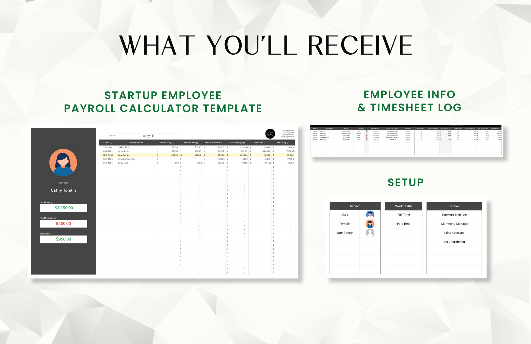 Startup Employee Payroll Calculator Template