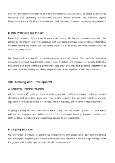 Free Car Rental Job Procedure Template to Edit Online