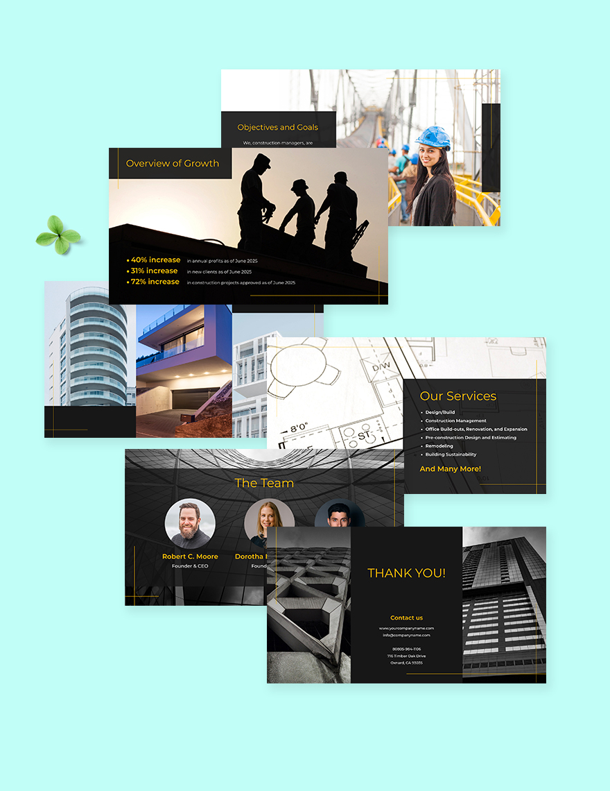 construction management presentation template