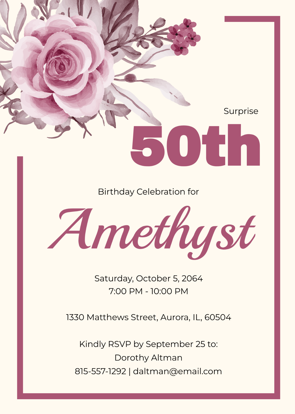 Surprise 50Th Birthday Party Invitation