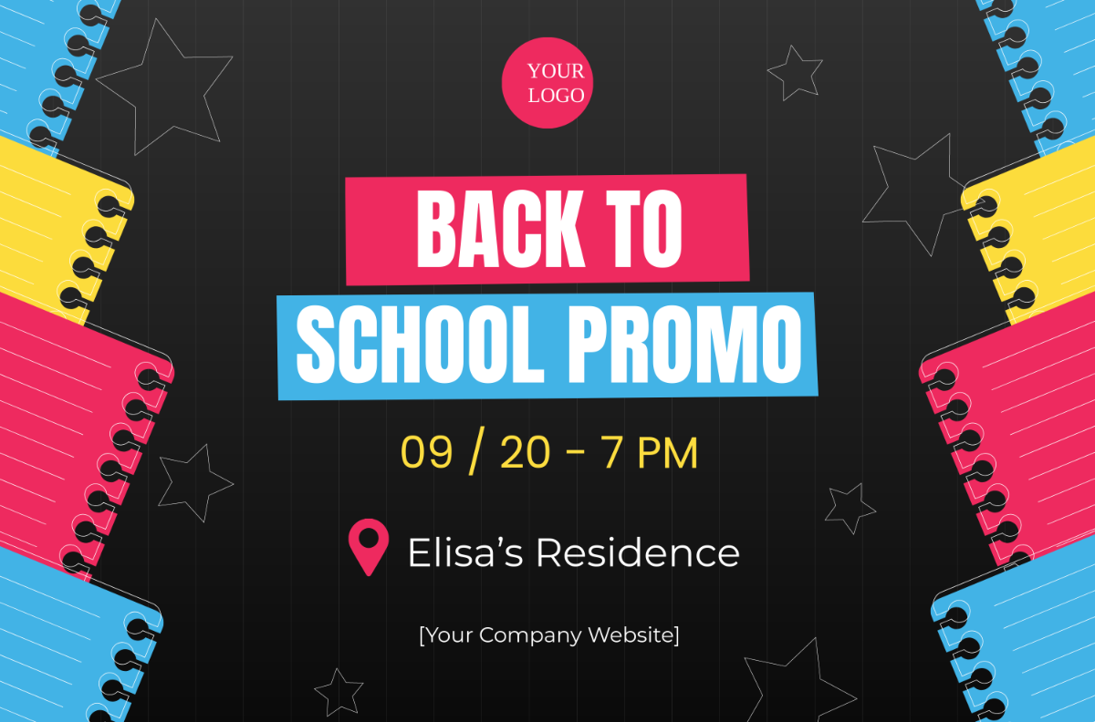 Back to School Party Banner