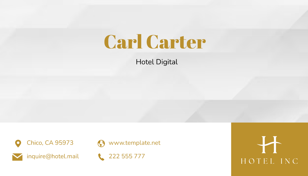 Hotel Digital Business Card