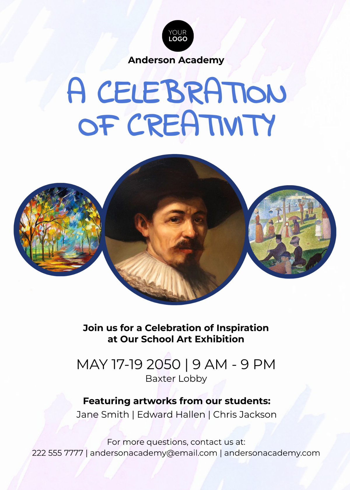 School Art Exhibition Invitation