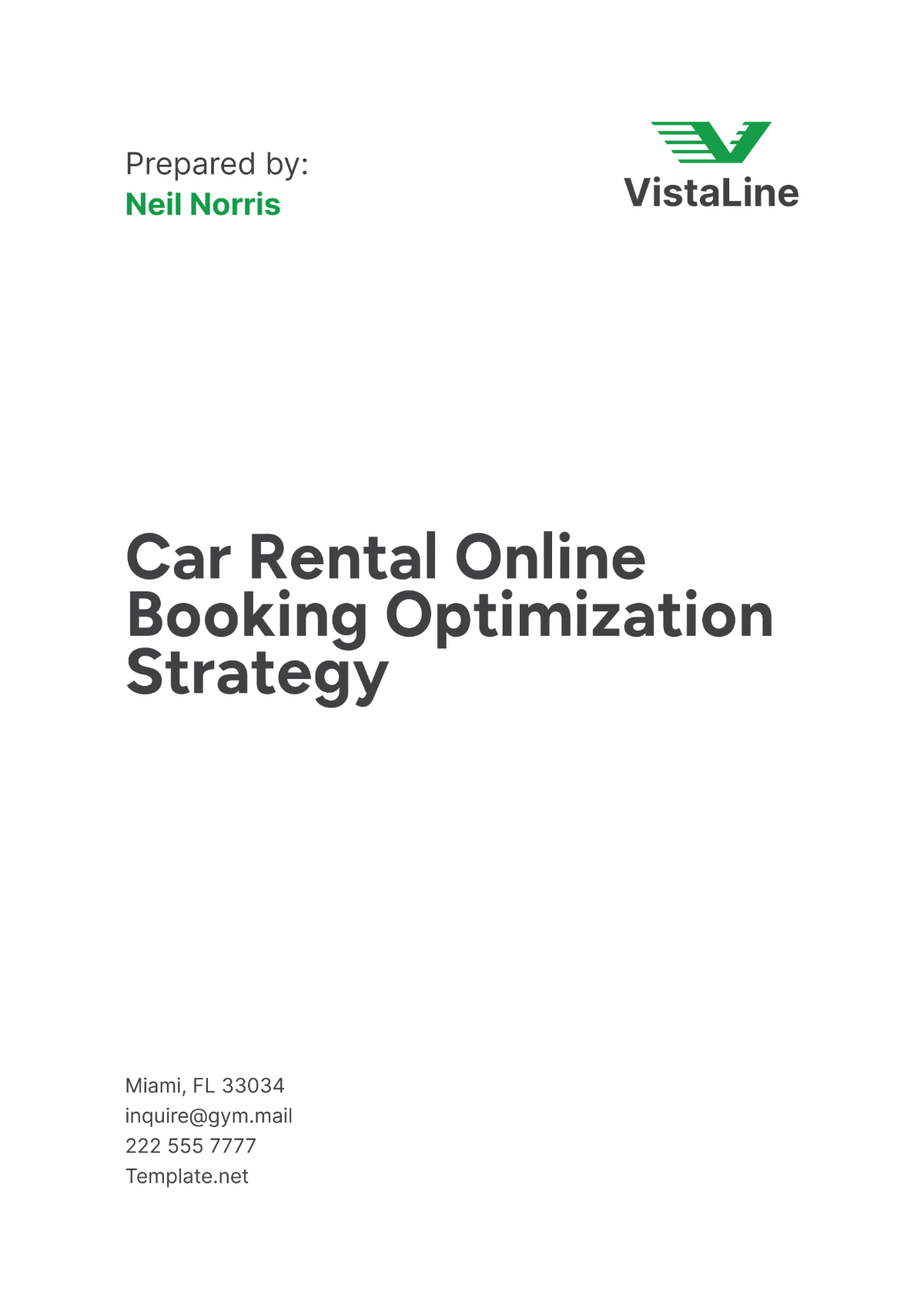 Car Rental Online Booking Optimization Strategy Template