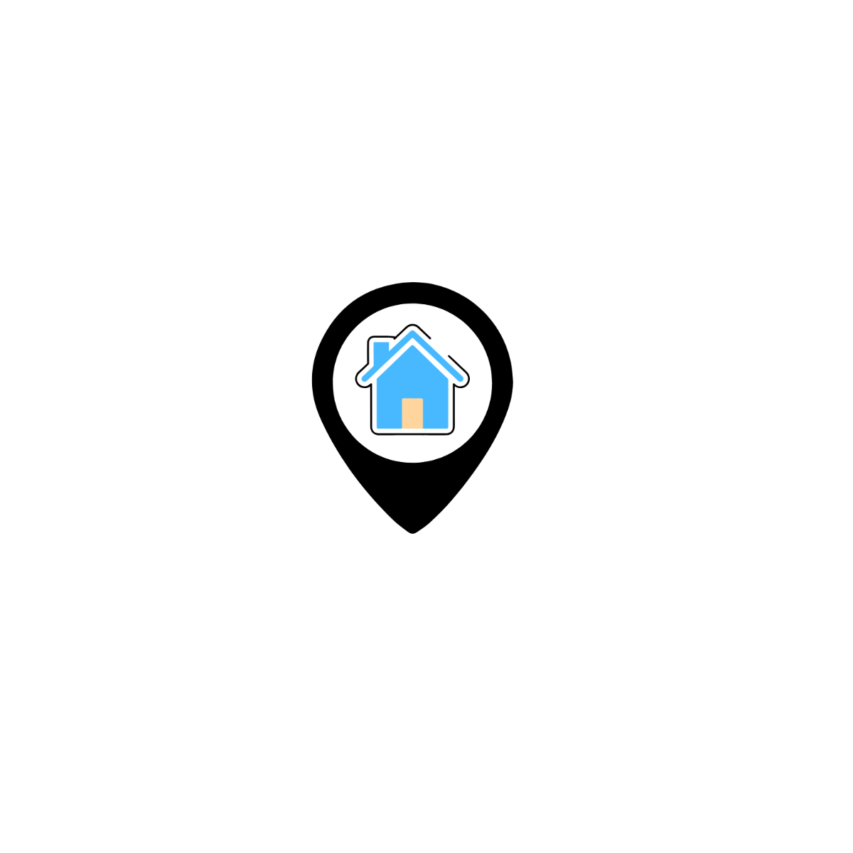 Map Pin House Icon
