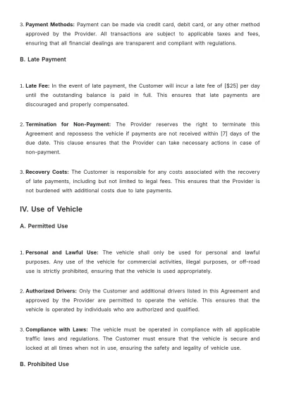 Free Car Rental Customer Service Agreement Template to Edit Online