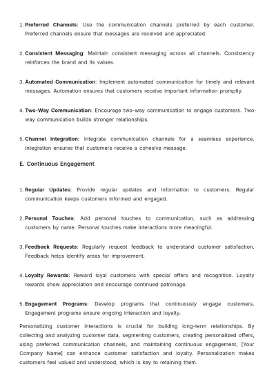 Free Car Rental Customer Retention Strategy Template to Edit Online