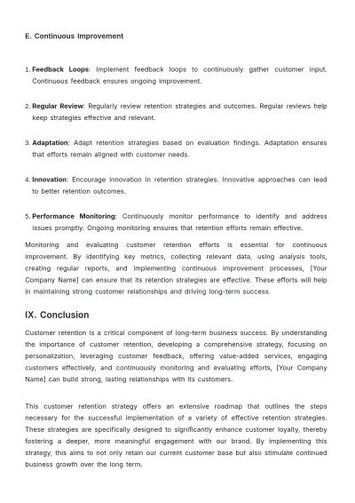 Free Car Rental Customer Retention Strategy Template to Edit Online