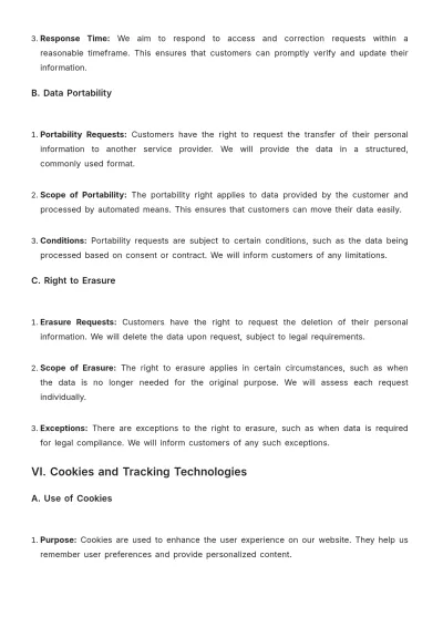 Free Car Rental Customer Privacy Policy Template to Edit Online