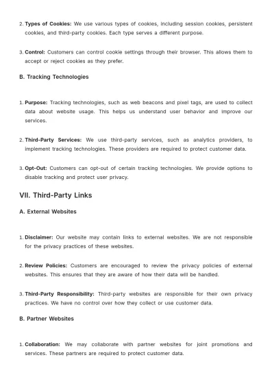 Free Car Rental Customer Privacy Policy Template to Edit Online