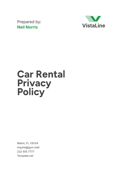Free Car Rental Privacy Policy Template to Edit Online