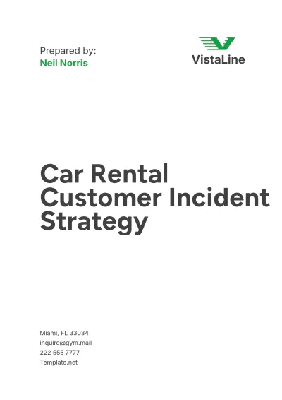 Free Car Rental Customer Incident Strategy Template to Edit Online