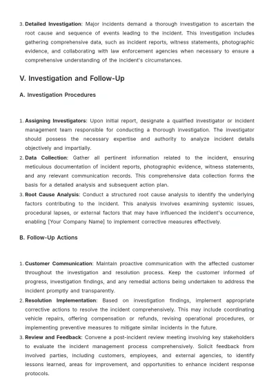 Free Car Rental Customer Incident Strategy Template to Edit Online