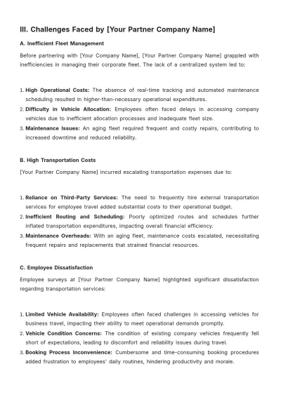 Free Car Rental Customer Case Study Template to Edit Online