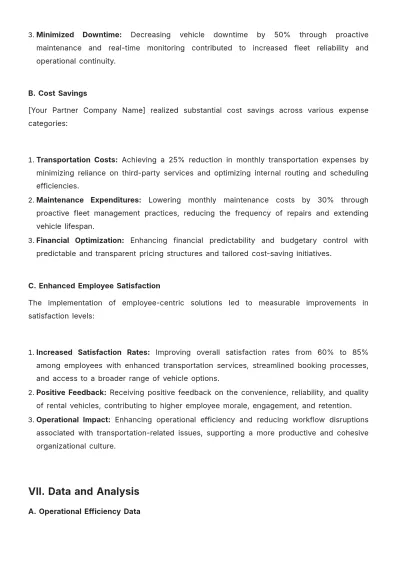 Free Car Rental Customer Case Study Template to Edit Online