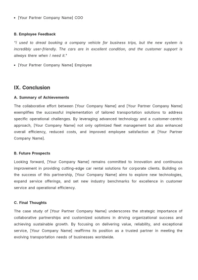 Free Car Rental Customer Case Study Template to Edit Online