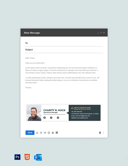 template construction email signature manager professional